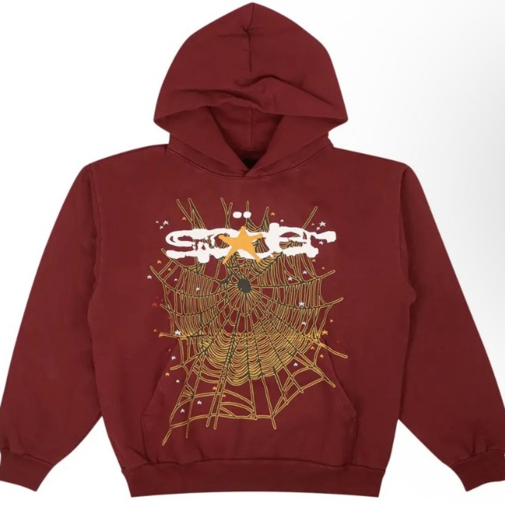 SP5DER MAROON HOODIE